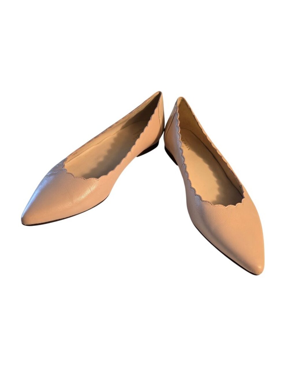 Cole Haan Leather Grand Scalloped Pink Pointed Toe Flats Size 8.5